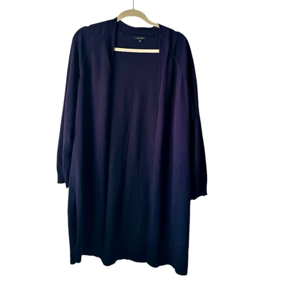 Verve Ami Women's Open Front Cardigan
Sweater Blue Dark Long Sleeve Size XL